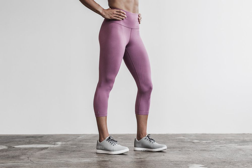 NOBULL Women's High-Rise Crop Tights - Orchid Matte - Ireland (0837FJCPH)